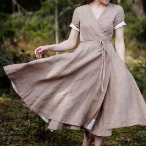 Son de Flor Hemp Maxi Wrap Dress - Size M